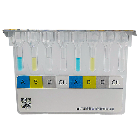 ABO forward blood grouping and RhD typing test card (column agglutination technology, CAT)